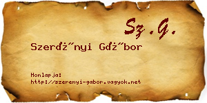 Szerényi Gábor névjegykártya
