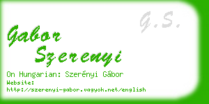 gabor szerenyi business card